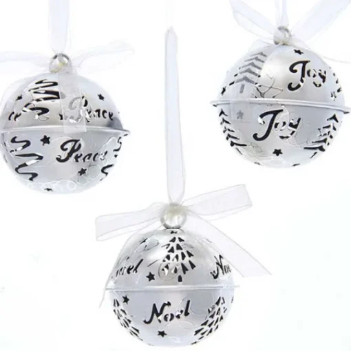Discount Kurt Adler Silver Hanging Bell Ornaments
