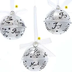 Discount Kurt Adler Silver Hanging Bell Ornaments