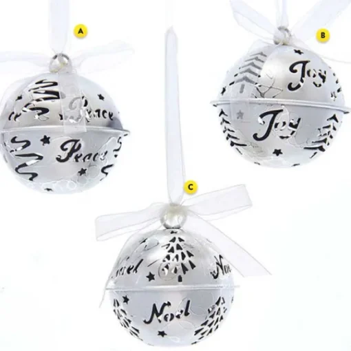 Discount Kurt Adler Silver Hanging Bell Ornaments