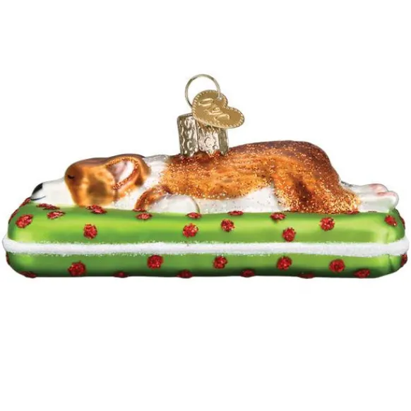 Outlet Old World Christmas Sleepy Corgi Dog Ornament -