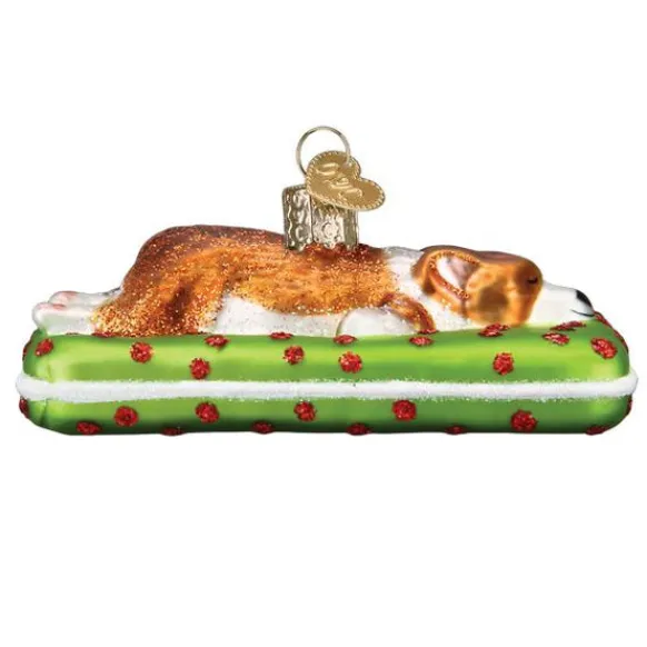 Outlet Old World Christmas Sleepy Corgi Dog Ornament -