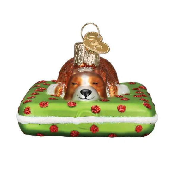 Outlet Old World Christmas Sleepy Corgi Dog Ornament -