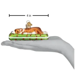 Outlet Old World Christmas Sleepy Corgi Dog Ornament -