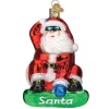 Best Old World Christmas Snowboarding Santa Ornament -