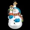 Hot Old World Christmas Snowman With Penguin Pal Ornament -
