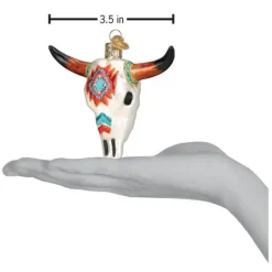 Hot Old World Christmas Southwestern Steer Skull Ornament -