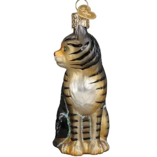 Hot Old World Christmas Tabby Cat Ornament -
