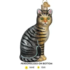 Hot Old World Christmas Tabby Cat Ornament -