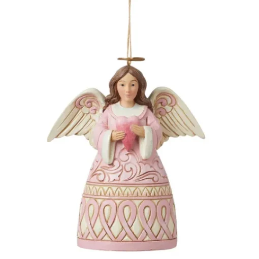 Discount The Rose Angel With Heart Ornament - Jim Shore