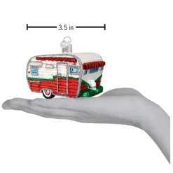 Flash Sale Old World Christmas Travel Trailer Ornament -