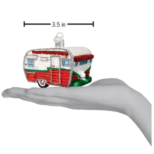 Flash Sale Old World Christmas Travel Trailer Ornament -