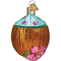 Shop Old World Christmas Tropical Coconut Drink Ornament -