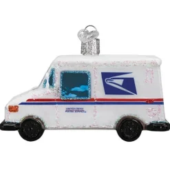 Fashion Old World Christmas Usps Mail Truck Ornament -