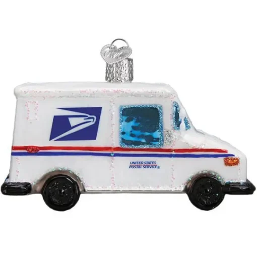 Fashion Old World Christmas Usps Mail Truck Ornament -