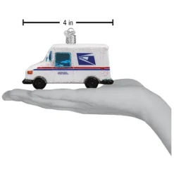 Fashion Old World Christmas Usps Mail Truck Ornament -