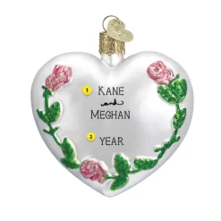 Hot Wedding Heart Ornament - Engaged, Wedding, & Anniversary