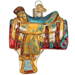 New Western Saddle Ornament - Horse & Farm