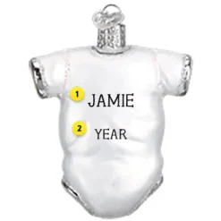 New White, Baby Onesie Ornament - Baby