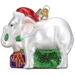 Outlet Old World Christmas White Elephant Ornament -