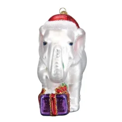 Outlet Old World Christmas White Elephant Ornament -