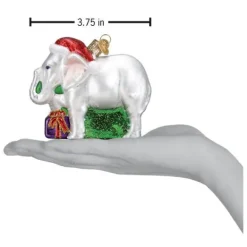 Outlet Old World Christmas White Elephant Ornament -