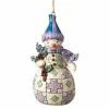 Clearance Wonderland Snowman With Holly Ornament - Jim Shore