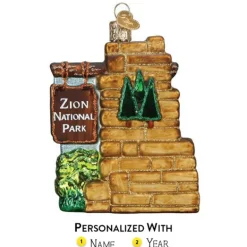 Hot Old World Christmas Zion National Park Ornament -